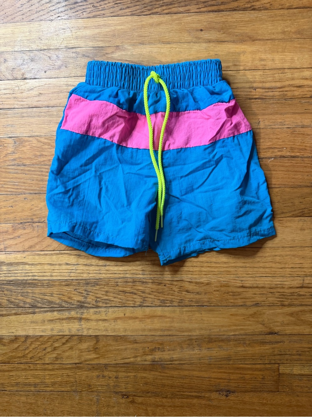 Vintage 2T Florida Surf Colorblock Swim Trunks